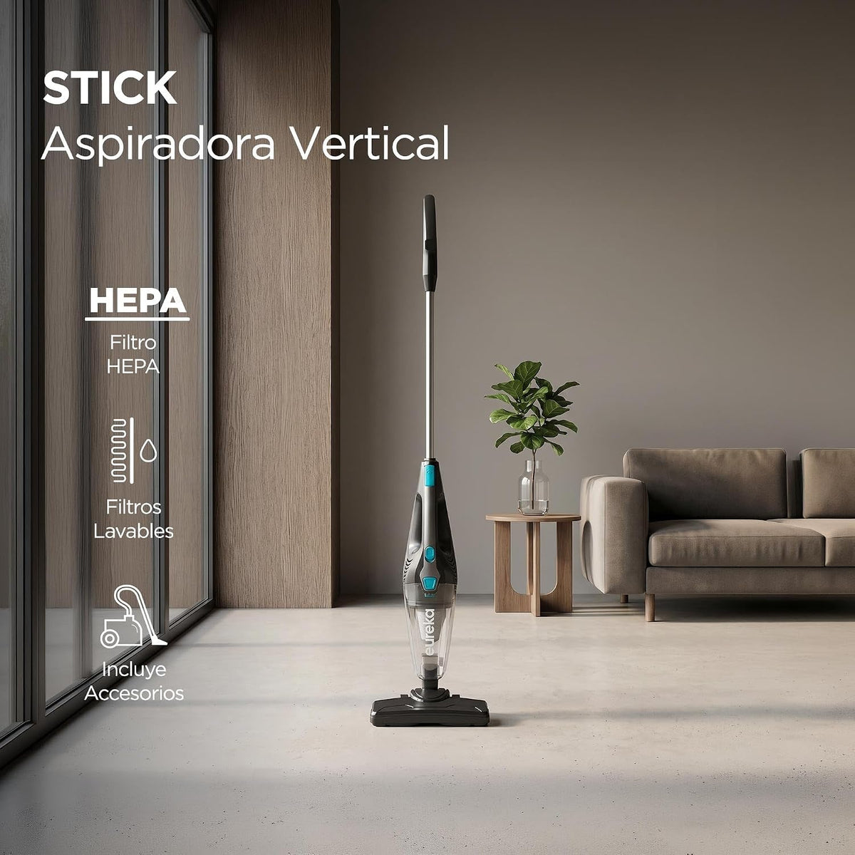 Eureka NES215A Blaze 3-In-1 Swivel Handheld & Stick Vacuum Cleaner, Blue