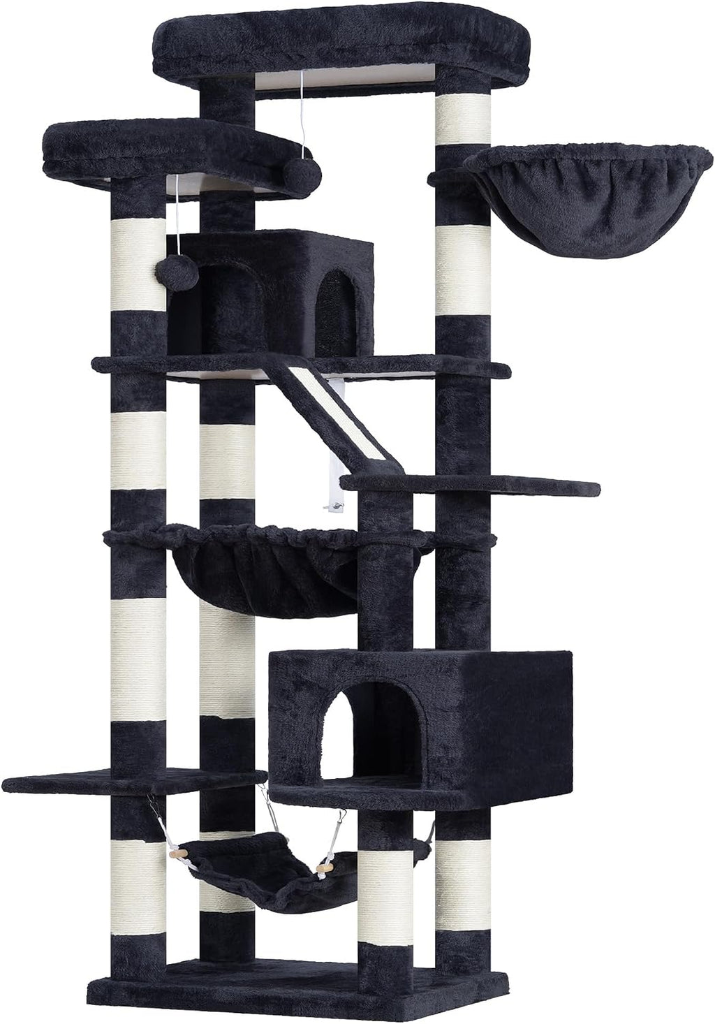 Cat Tree, 71-Inch-Tall Tower for Indoor Cats with 2 Perches HCT034G