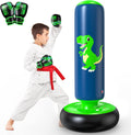 Inflatable Punching Bag, 48 Inch Stable Inflatable Boxing Bag for 3-6 Kids,Dinosaur Toy & Gifts for Boys and Girls, Kids Boxing Set for Practicing Karate, Taekwondo
