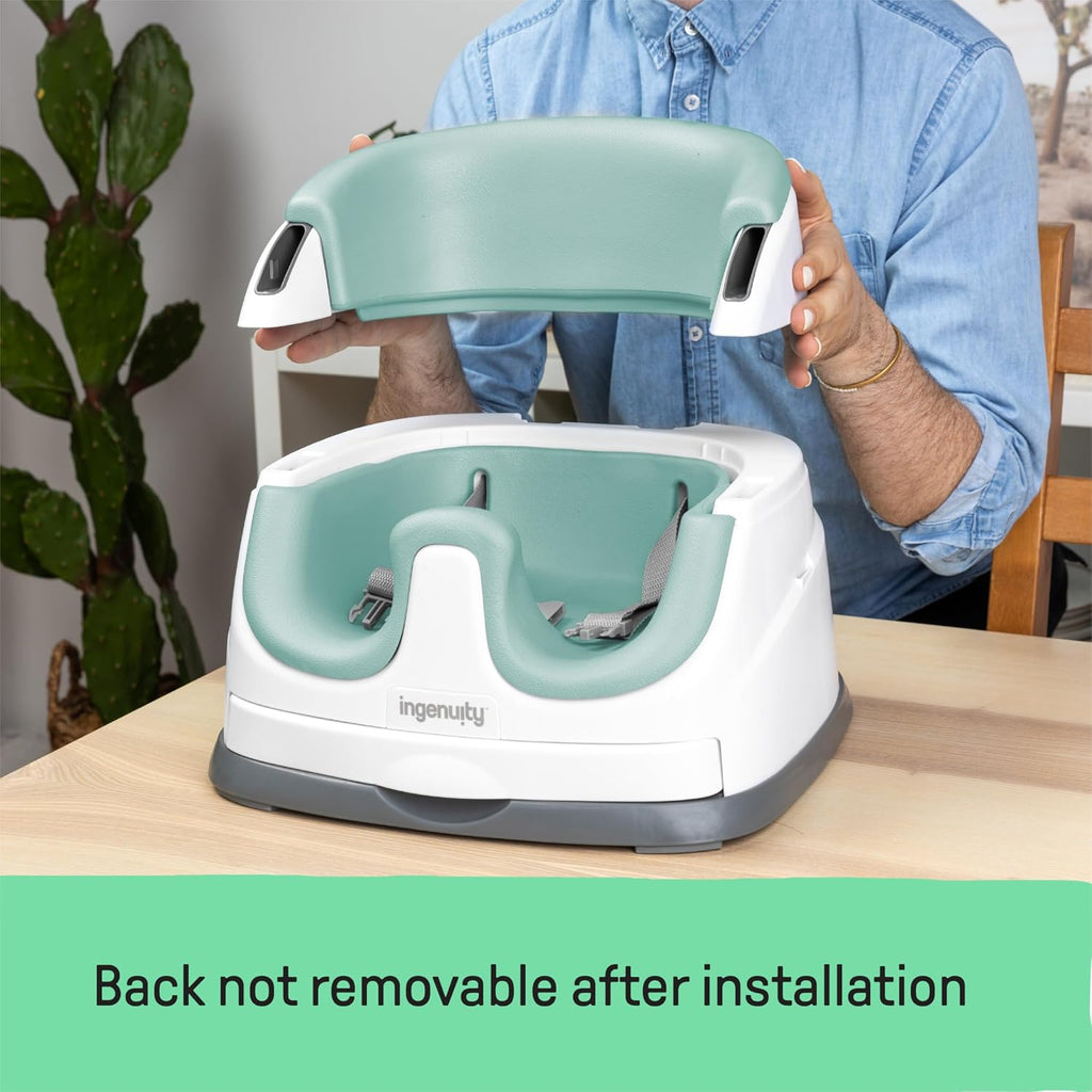 Baby Base 2-In-1 Booster Feeding & Floor Seat, Self-Storing Tray