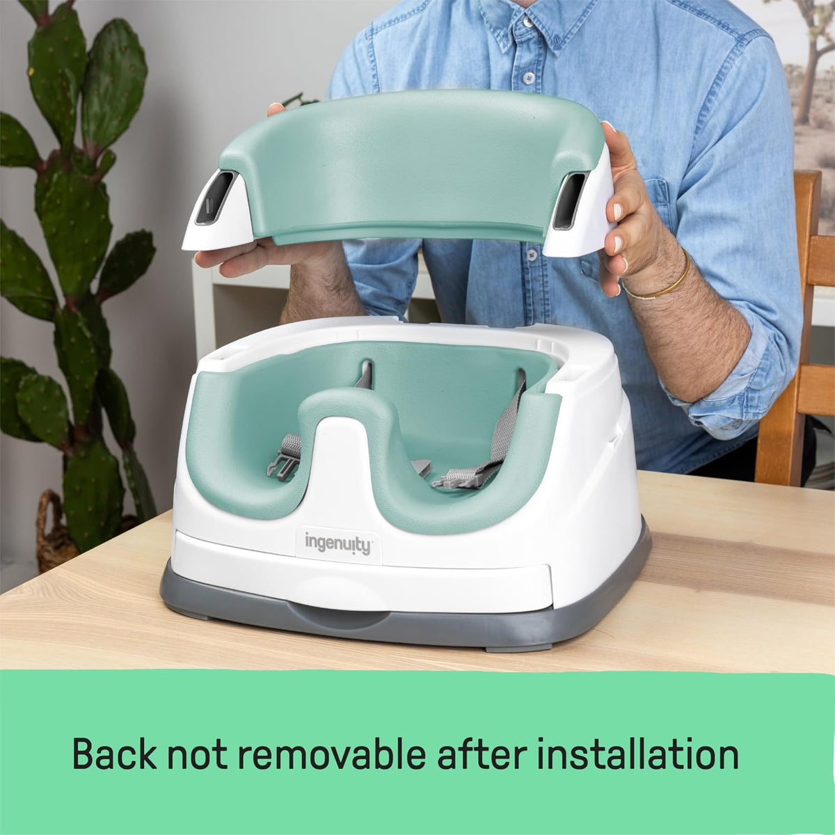 Baby Base 2-In-1 Booster Feeding & Floor Seat, Self-Storing Tray
