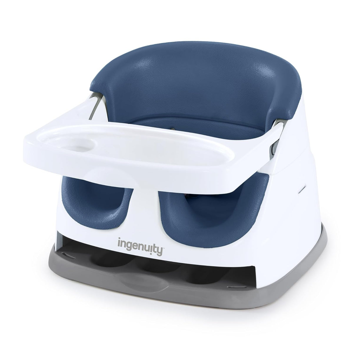 Baby Base 2-In-1 Booster Feeding and Floor Seat with Self-Storing Tray - Night Sky