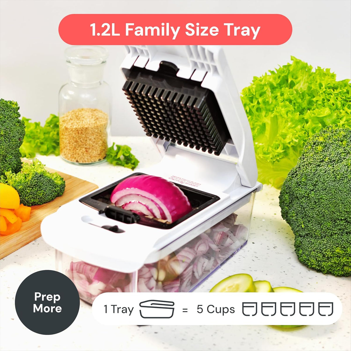 Pro Original Vegetable Chopper & Spiralizer, All-In-1 Kitchen Tool