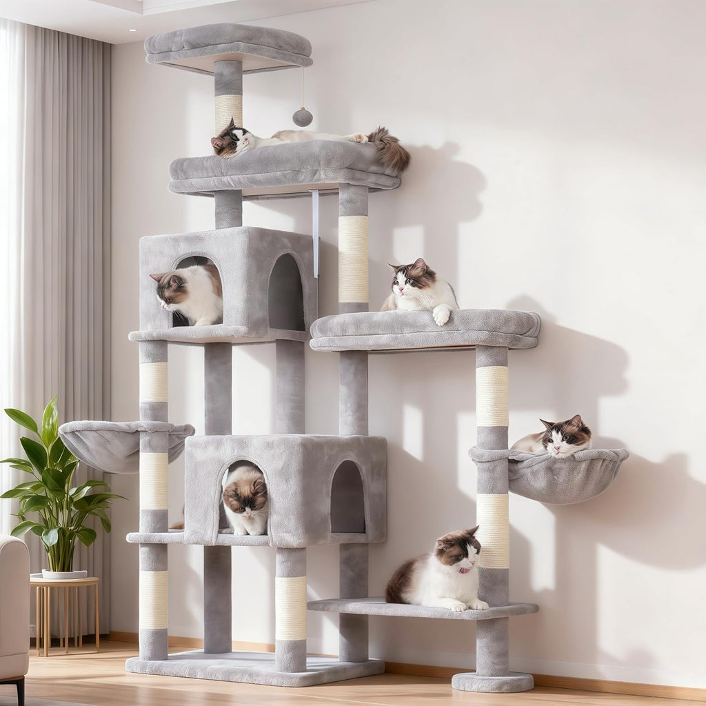 Cat Tree Tower with Stable Extended Base, 3 Platforms, MPJ038W