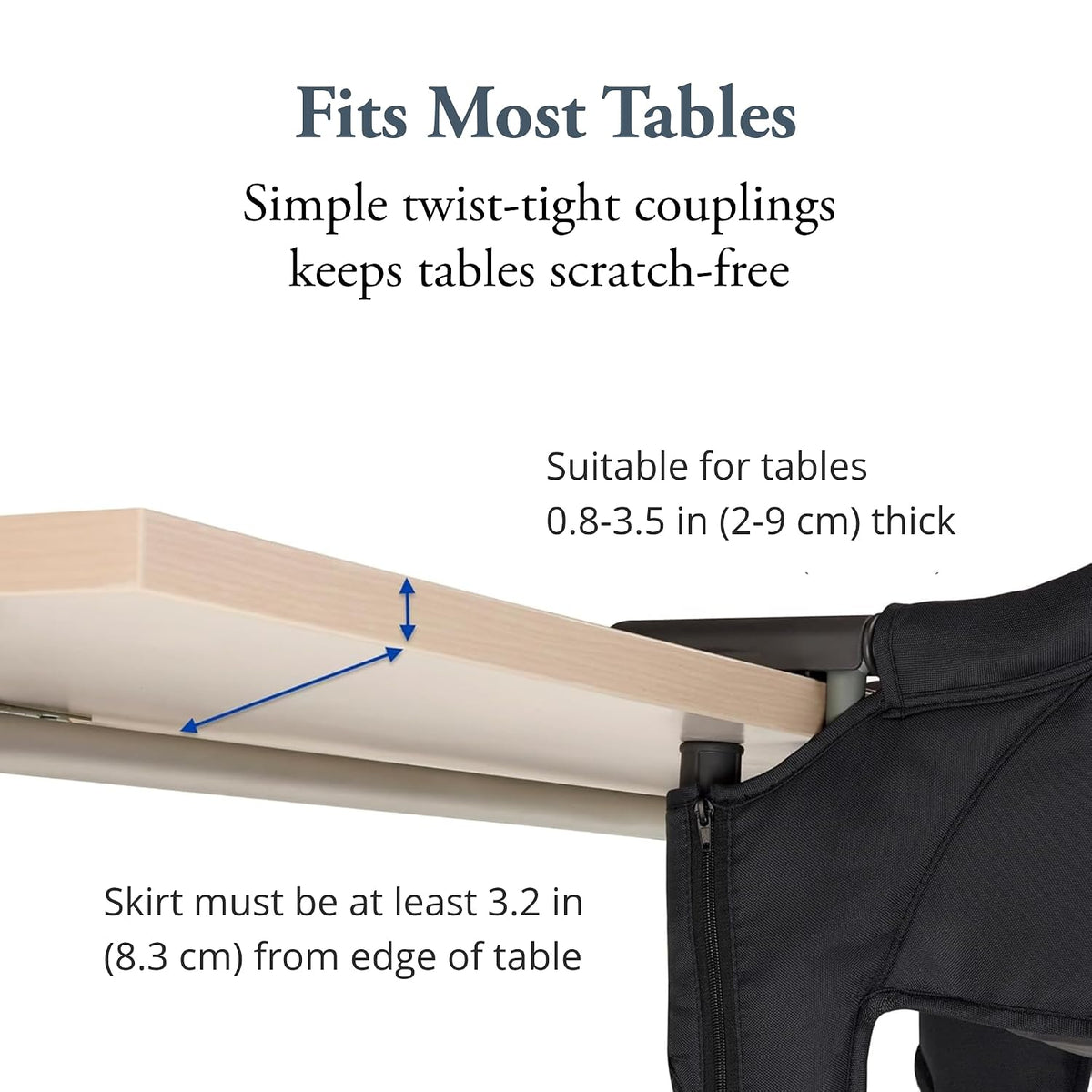 Inglesina Fast Table Chair (Charcoal Gray Melange) + Fast Dining Tray