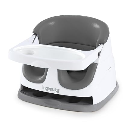 Baby Base 2-In-1 Booster Feeding & Floor Seat, Self-Storing Tray