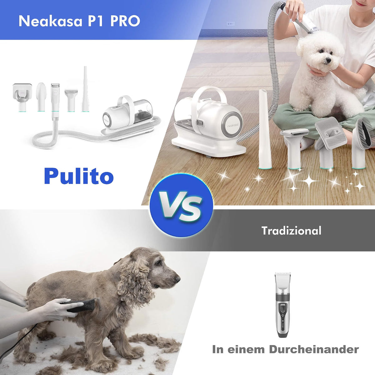 **5-in-1 Pet Grooming Vacuum Kit for Dogs & Cats**