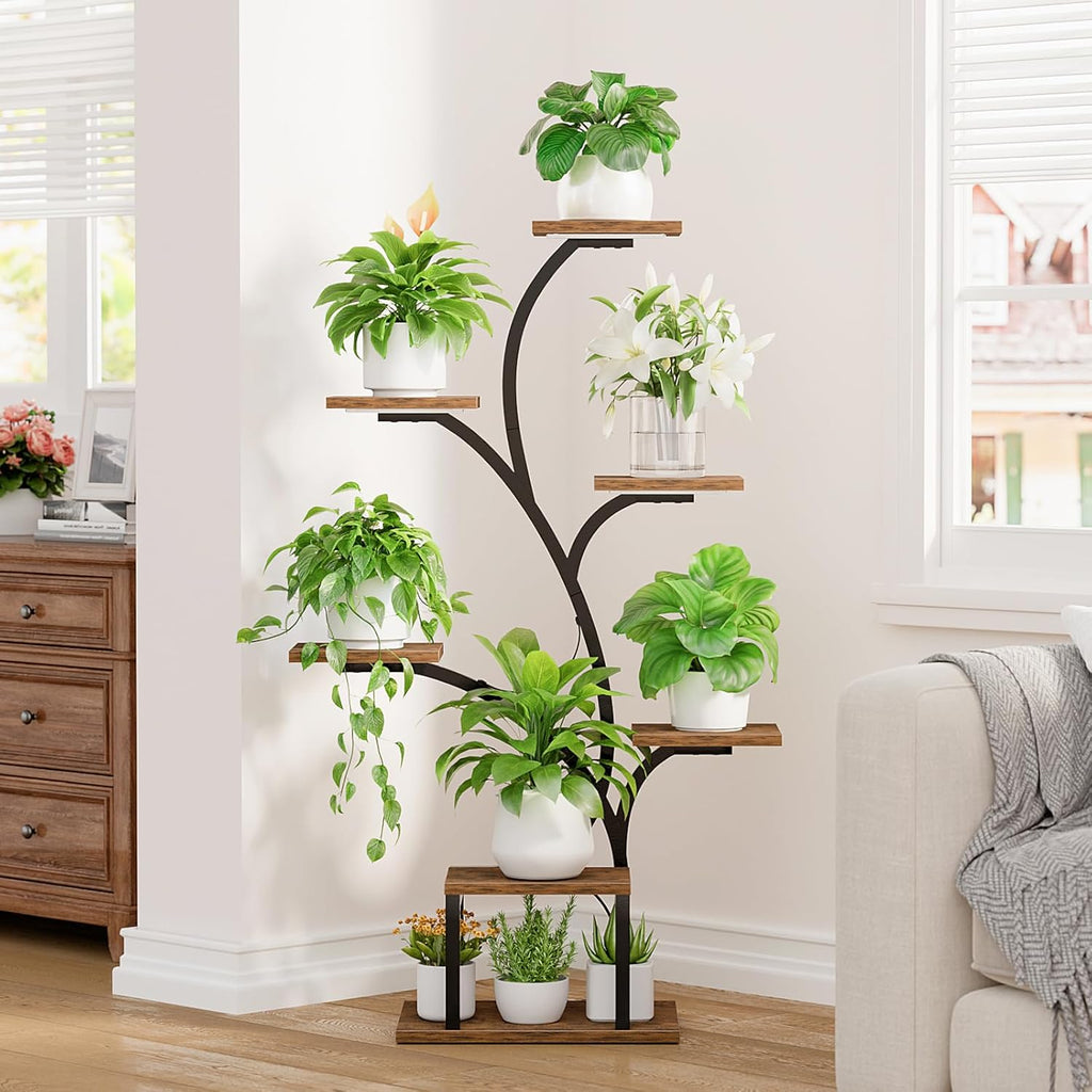 Plant Stand Indoor with Grow Light, 7 Tier 49" Lighted Plant Shelf