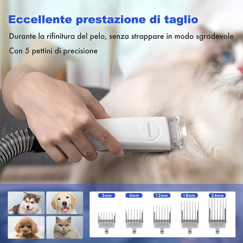 **5-in-1 Pet Grooming Vacuum Kit for Dogs & Cats**