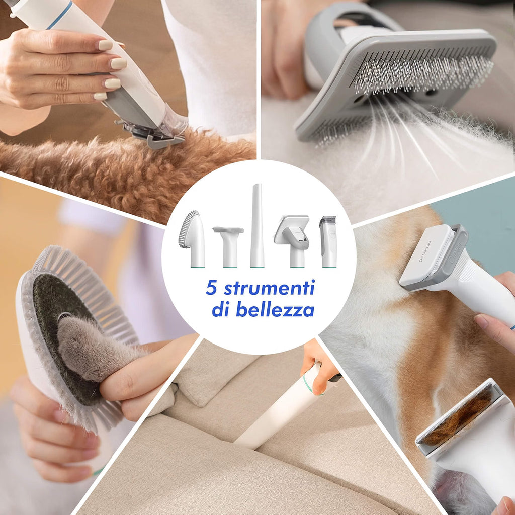 **5-in-1 Pet Grooming Vacuum Kit for Dogs & Cats**