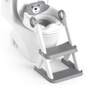 ® Potty Training Seat, Toddler Toilet Seat for Kids Boys Girls, 2 In1 Potty Training Toilet with Step Stool, 6 Adjustable Height, Splash Guard, Stable Triangular Anti-Slip Design(Grey)