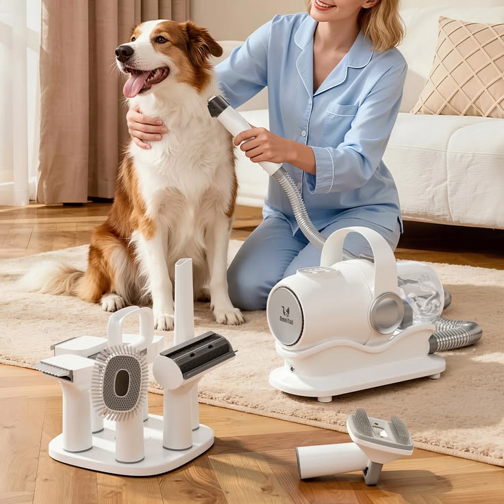 **5-in-1 Pet Grooming Vacuum Kit for Dogs & Cats**